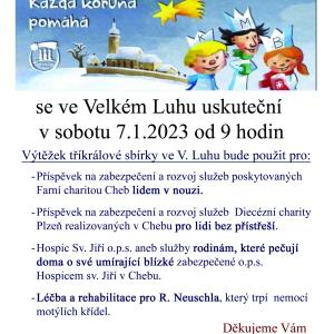 Poprvé v obci Velký Luh Tříkrálová sbírka 