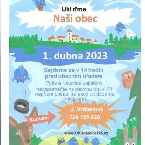 Ukliďme naši obec dne 1.4.2023 od 14:00 hod
